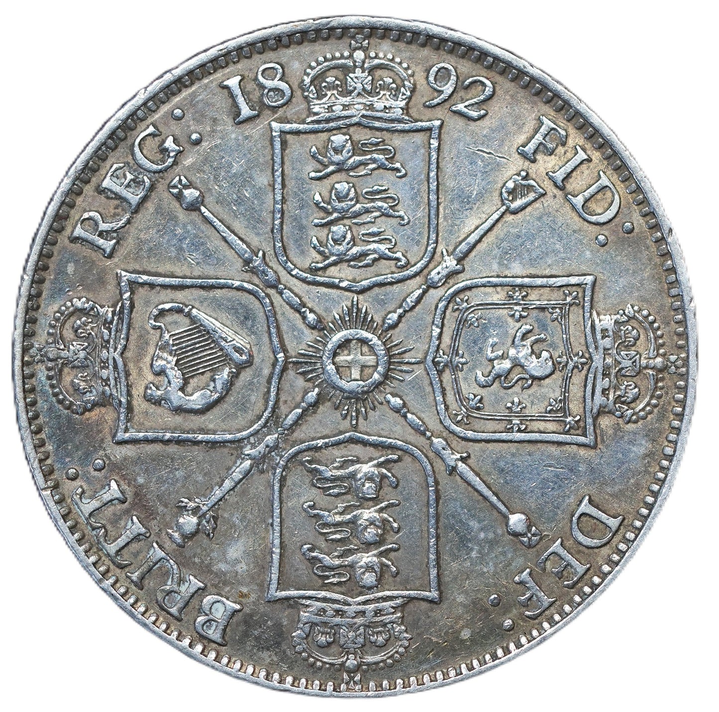 1892 Victoria Florin – Jubilee Head – Sterling Silver – EF Example - RARE