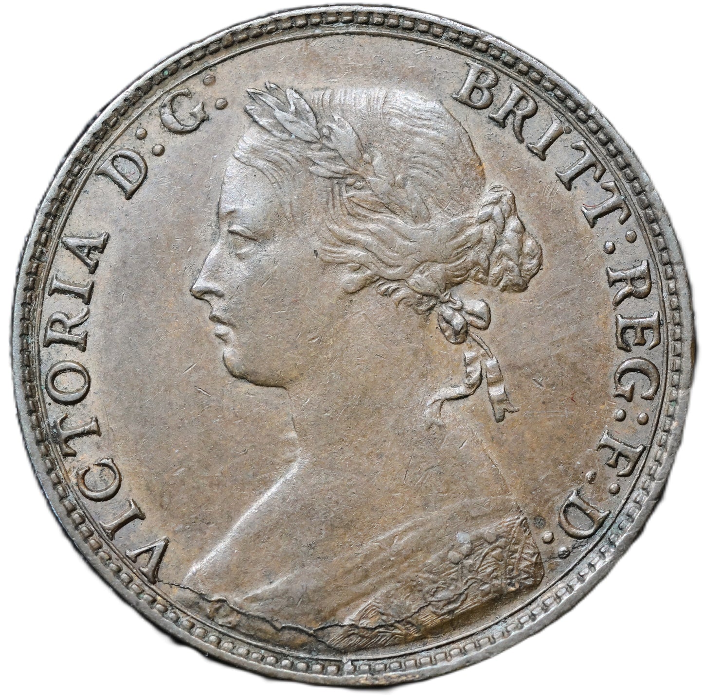 1874H Queen Victoria Halfpenny – Heaton Mint