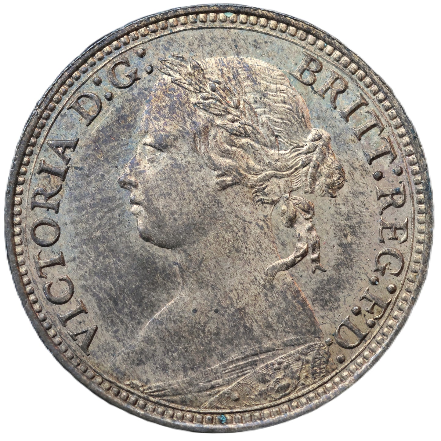 1878 Queen Victoria Farthing – Lustrous Bronze