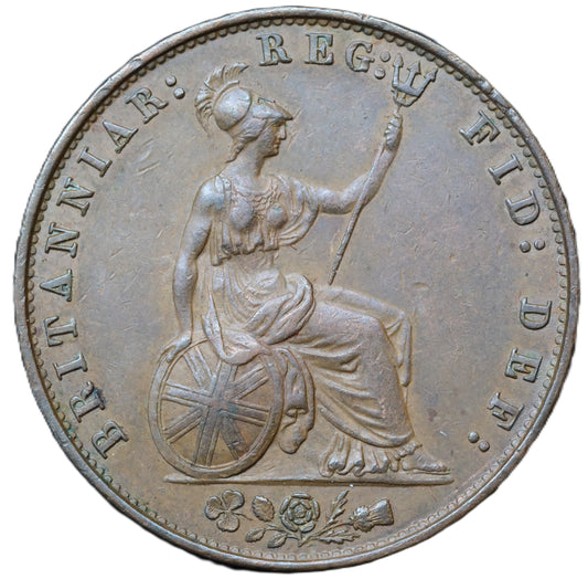 1857 Victoria One Penny – Natural Toning