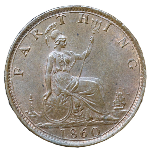 1860 Victoria Farthing - Lustre