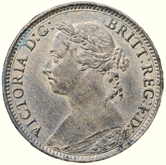 1886 Queen Victoria Farthing – Lustrous Example