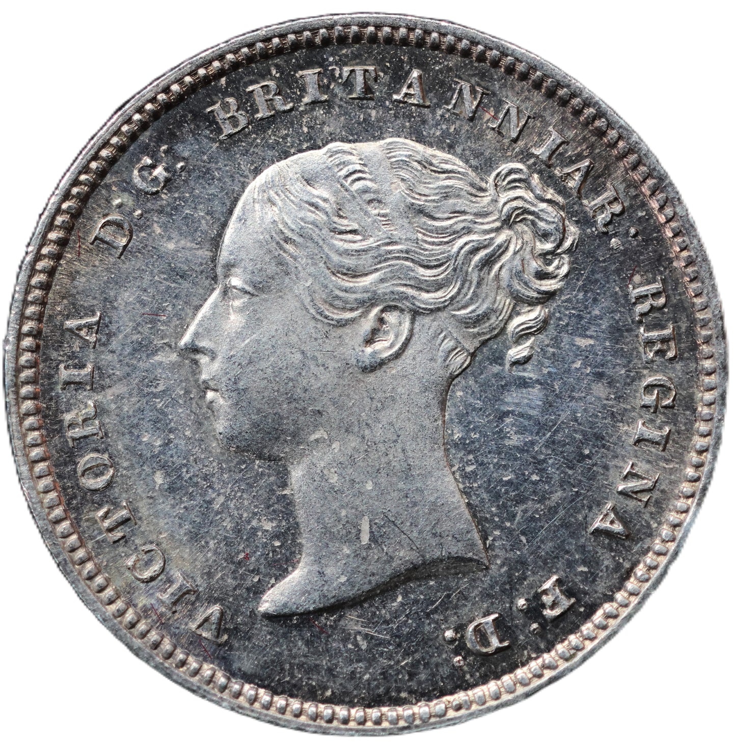1874 Queen Victoria Fourpence (Groat) – Lustrous Example