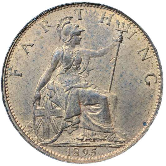 1895 Queen Victoria Farthing – Lustrous Bronze