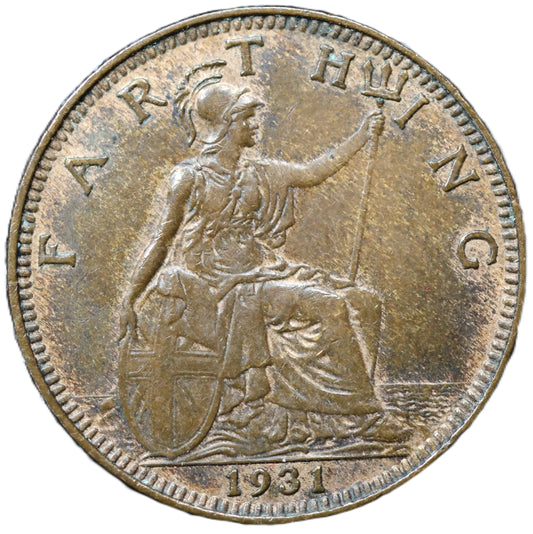 1931 George V Farthing – Lustrous Bronze