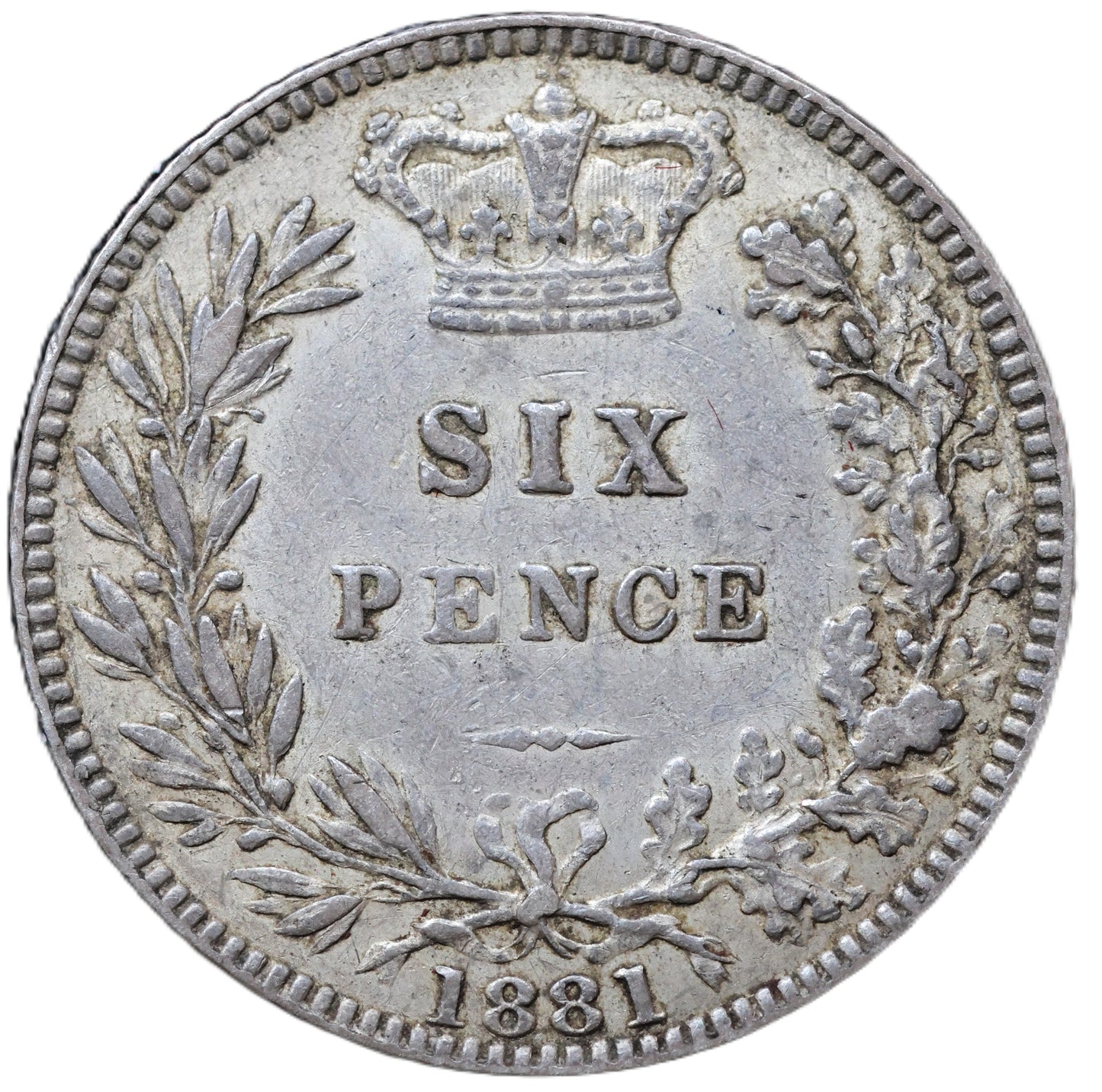1881 Queen Victoria Sixpence