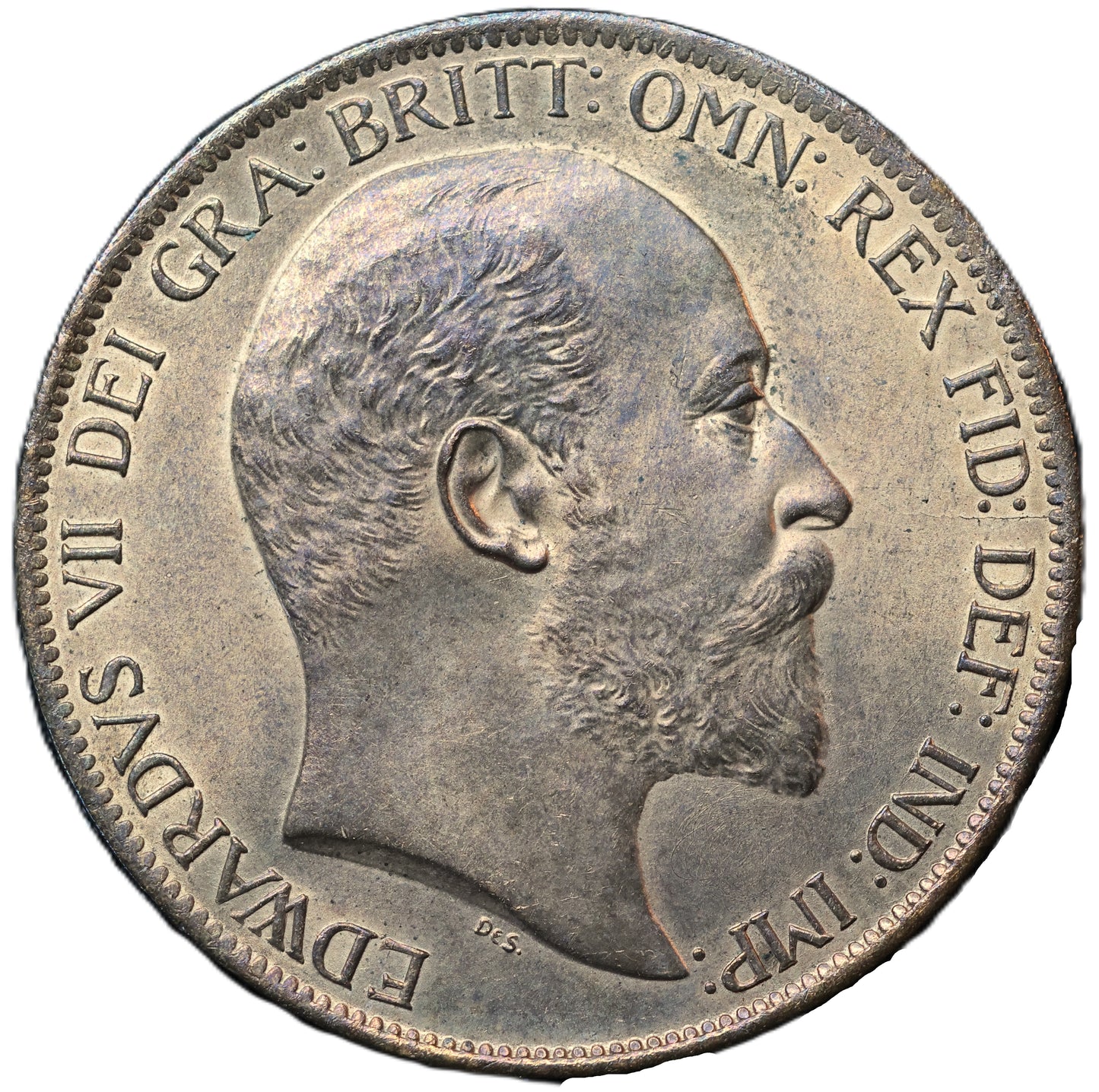 1902 Edward VII One Penny – Lustrous Bronze