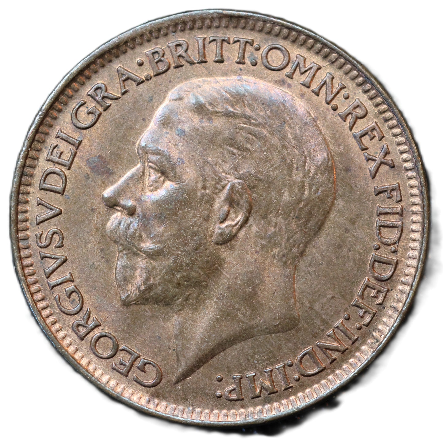 1926 George V Farthing – Lustrous Bronze