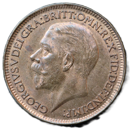 1926 George V Farthing – Lustrous Bronze
