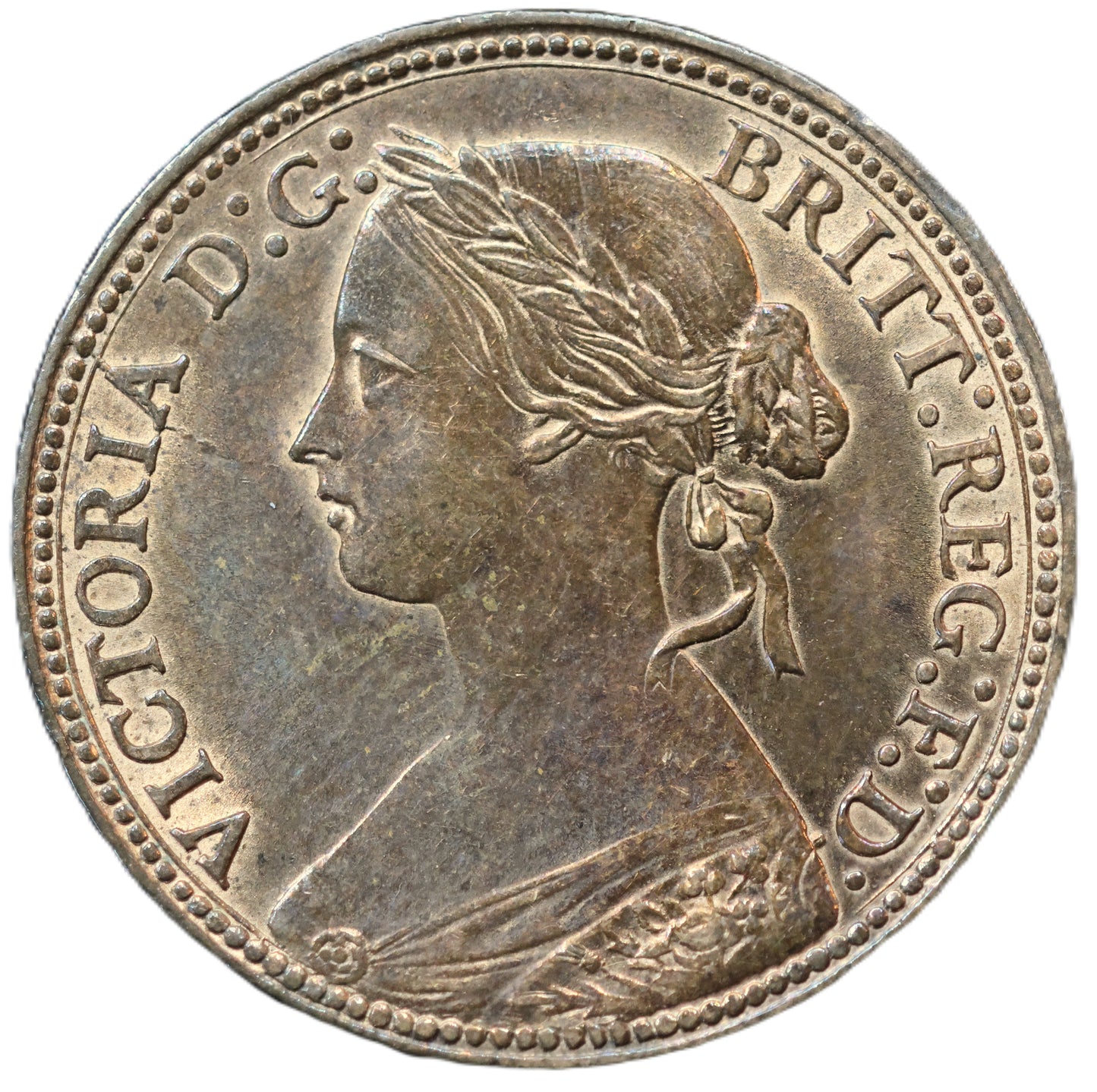 1860 Queen Victoria Bronze Farthing – Premium Lustrous Example